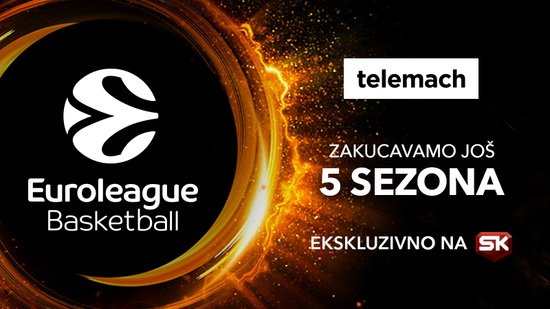 Euroliga i Eurokup samo uz Telemach sljedećih 5 godina - Utakmice evropske klupske košarke samo na Sport Klub kanalima