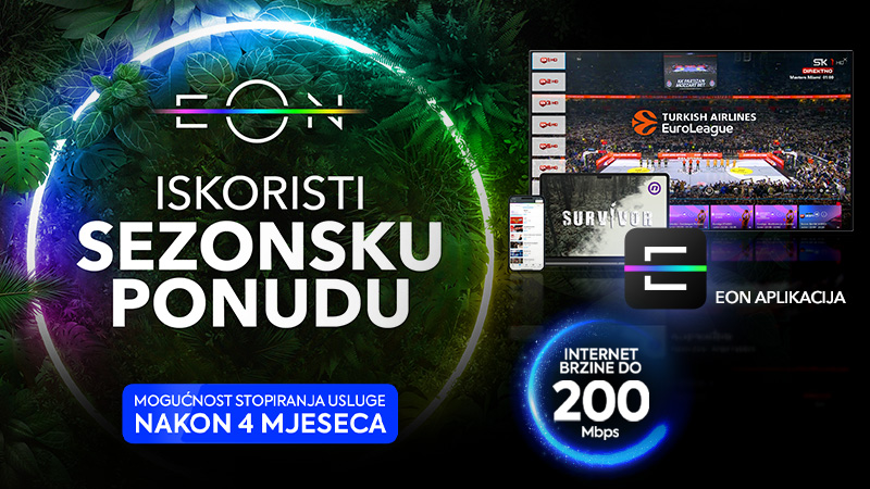 Nova sezonska ponuda EON DUO paketa (televizija i internet) - Telemach CG